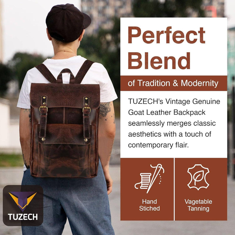 Handcrafted Vintage Genuine Buffalo Leather Backpacks