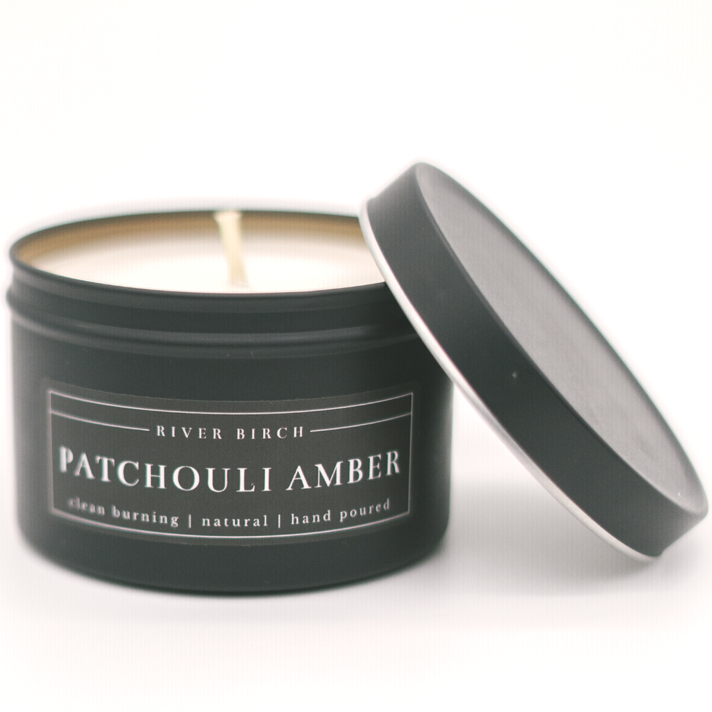 8oz Patchouli Amber - Black Tin