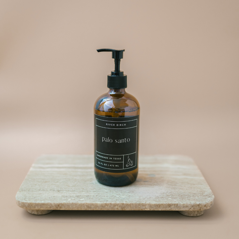 Palo Santo  - 16oz Amber Glass Soap-Handmade-Hand Wash