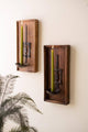 WOODEN WALL SCONCE WITH REPURPOSED IRON SPOON CANDLE HOLDER