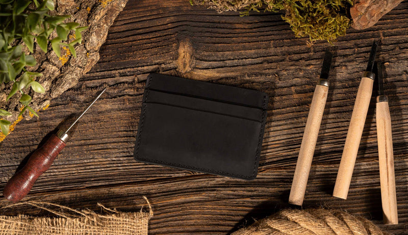 Leather Card Holder Wallet, Handmade Wallet for Men