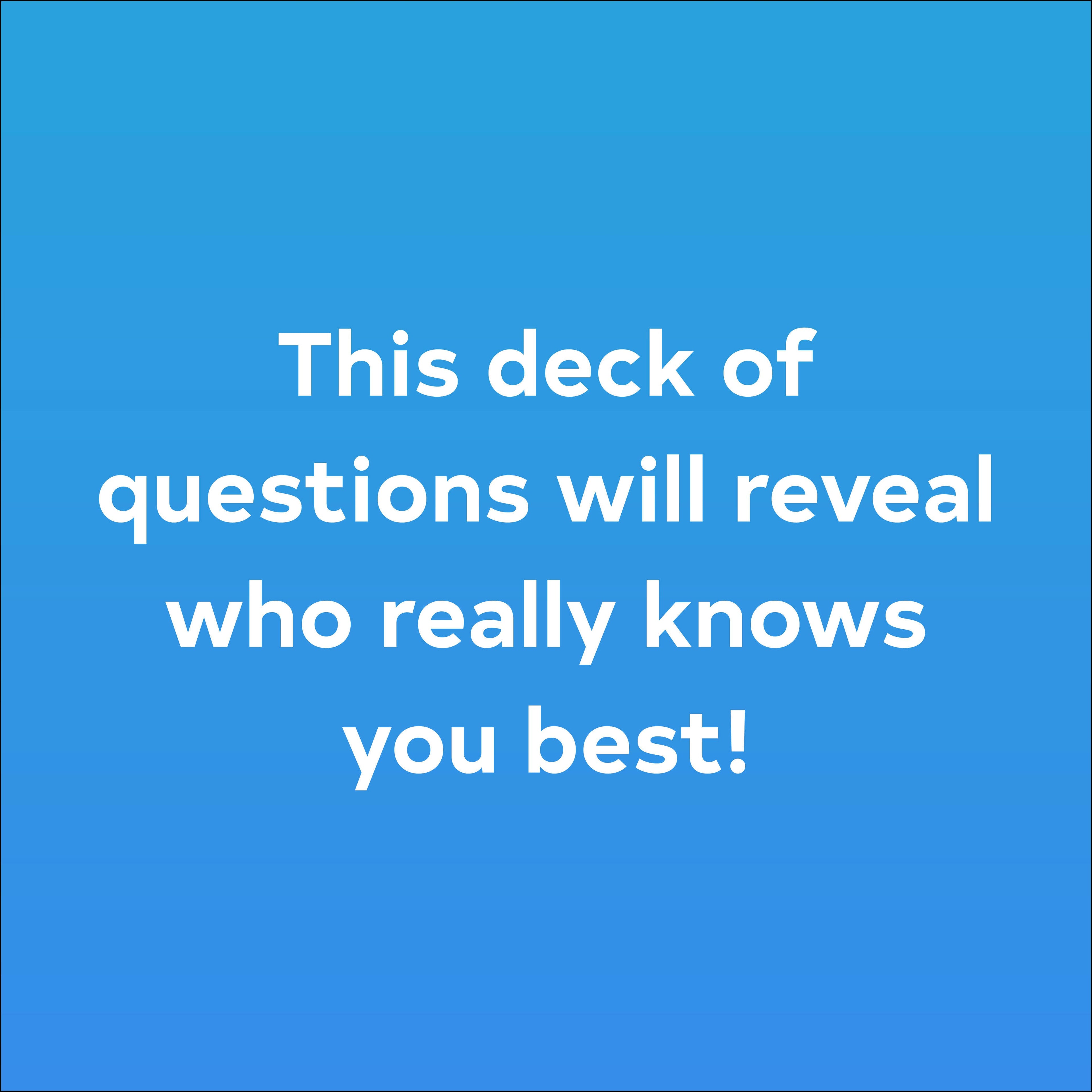 After Dinner Amusements: How Well Do You Know Me?