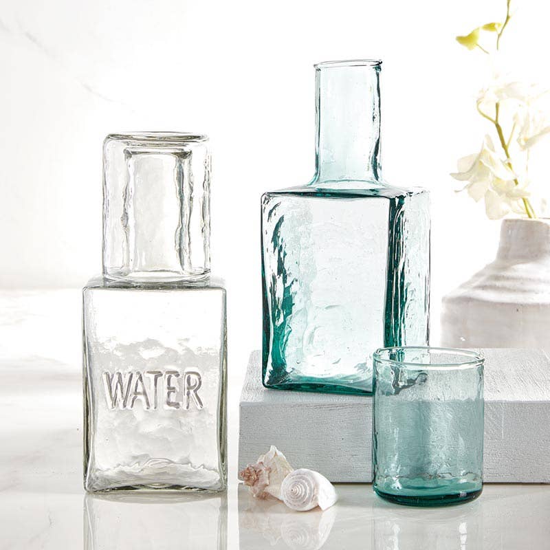 Decanter Bottle & Glass Set - Blue