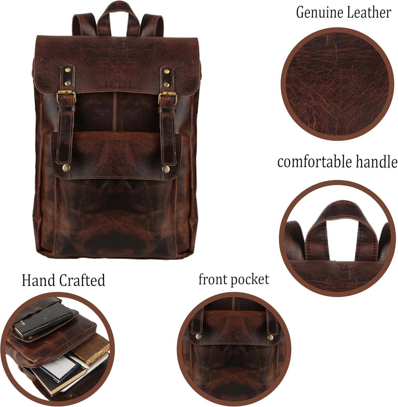 Handcrafted Vintage Genuine Buffalo Leather Backpacks