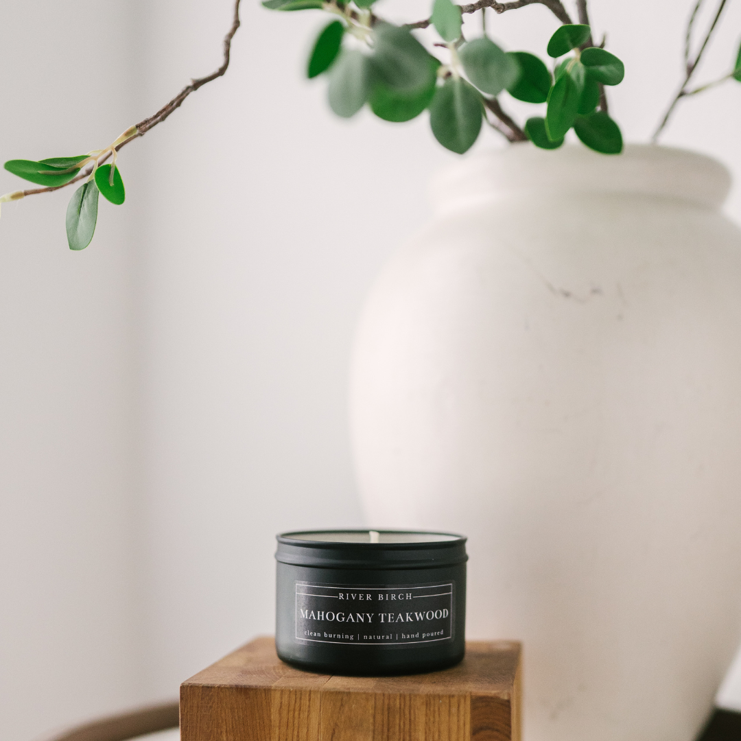 8oz Mahogany Teakwood - Black Tin