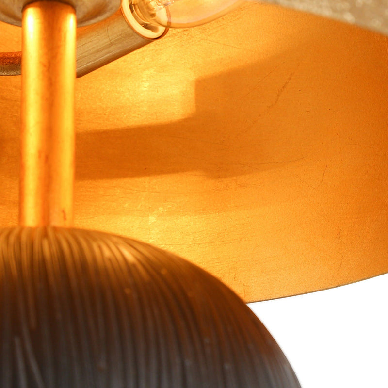 Hecami 2-Light Black and Gold Table Lamp