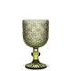 Daisy White Wine Glass-Olive-5.5"H(10oz)