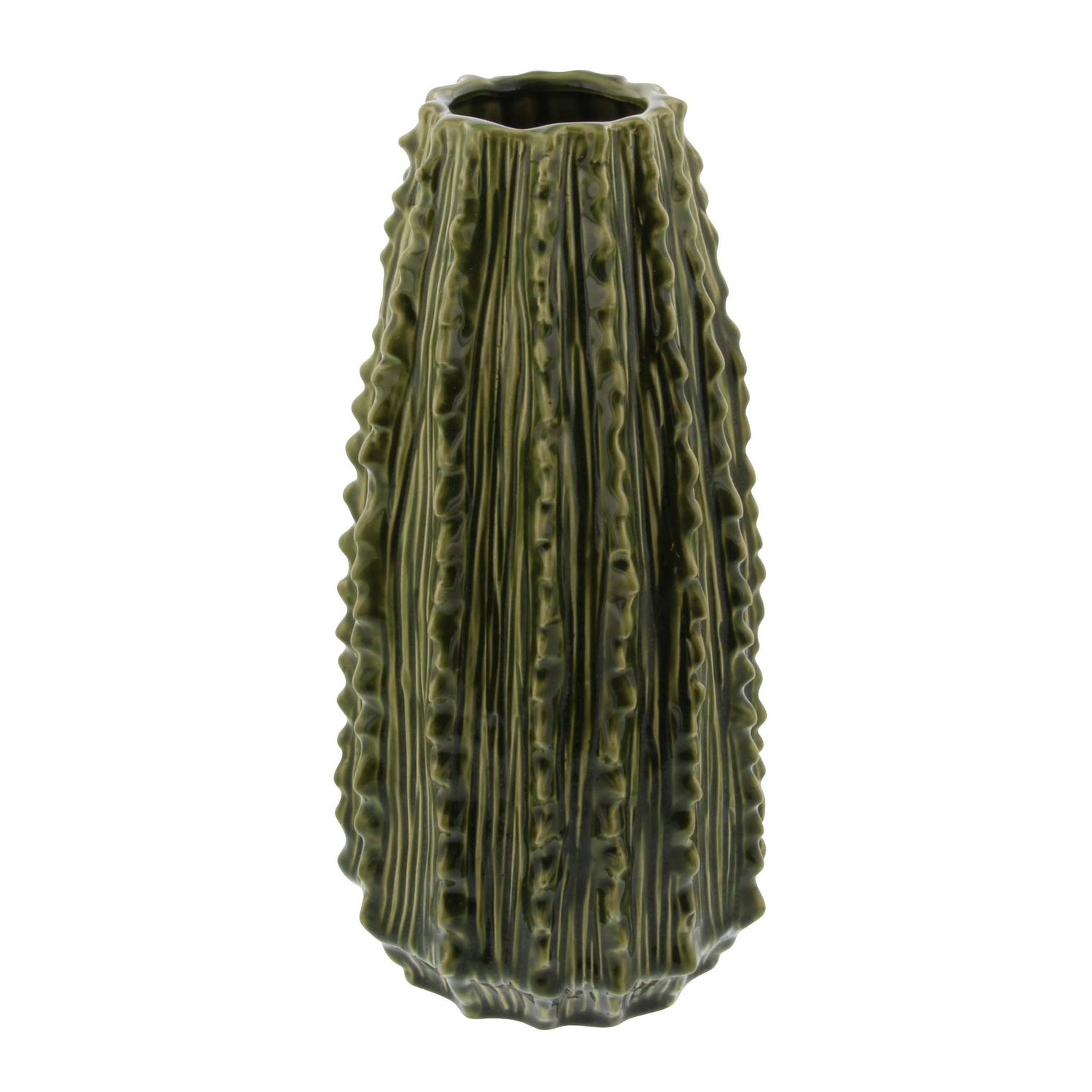 A-62195: CERAMIC CACTUS VASE 7"W, 14"H