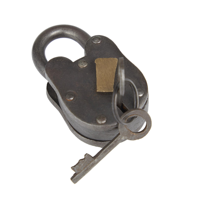 A-01103: METAL BRASS LOCK & KEYS 2"W, 3"H