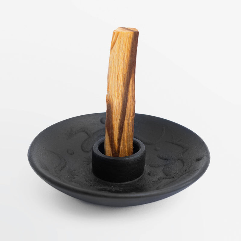 Chulucanas Black Matte Ceramic | Palo Santo Holder