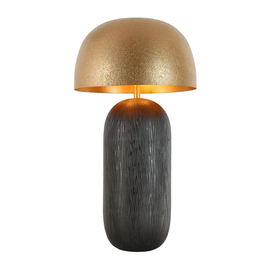 Hecami 2-Light Black and Gold Table Lamp