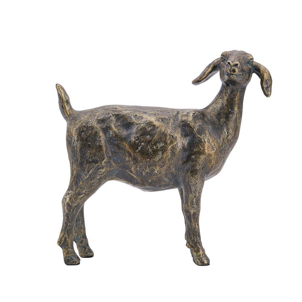 9.5x3x9" Sheep Figurine - Bronze
