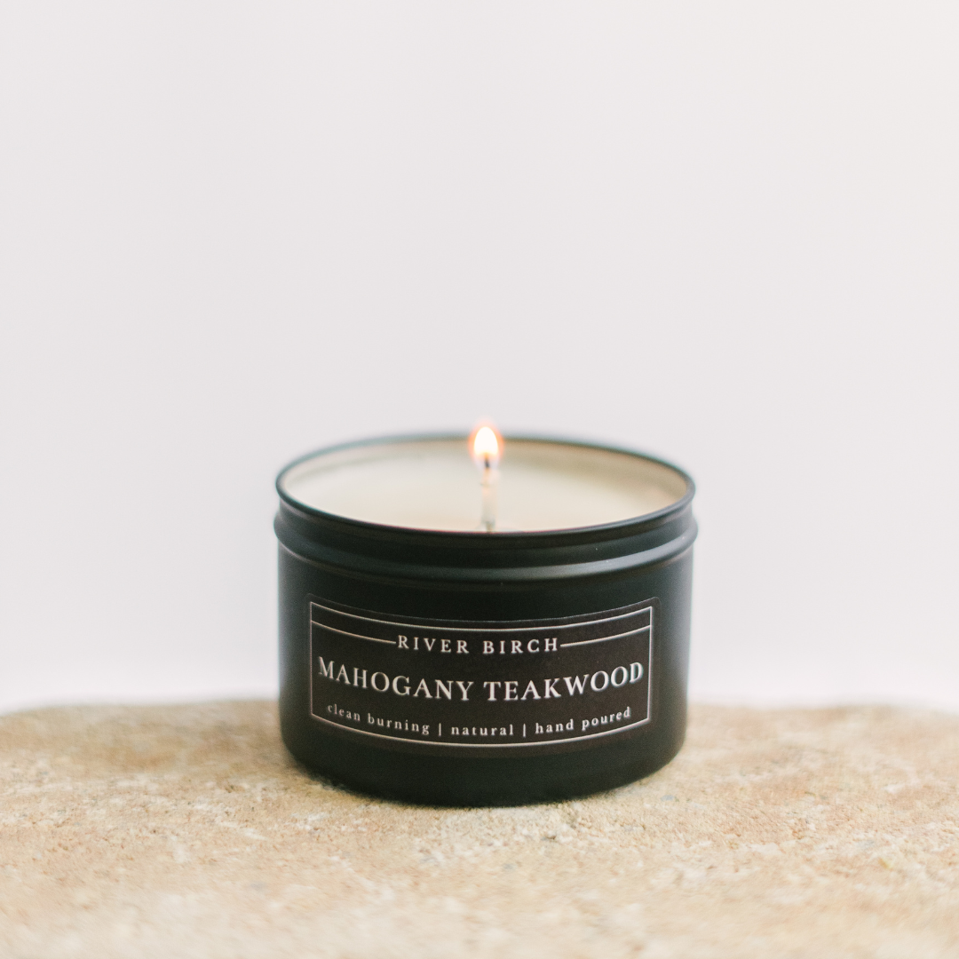 8oz Mahogany Teakwood - Black Tin