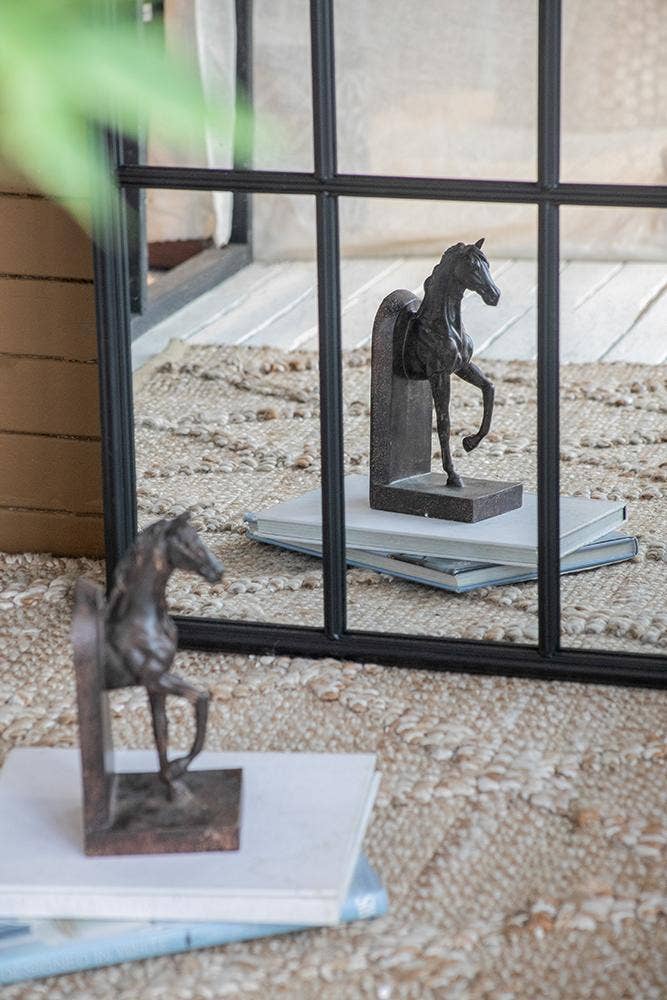 S/2 5x3.7x10.6" Trotting Horse Bookends