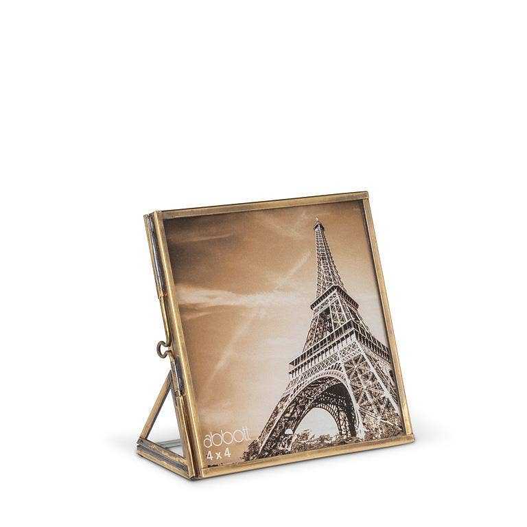 Small Simple Gold Frame (holds 4x4)-4" Square