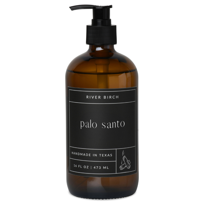 Palo Santo  - 16oz Amber Glass Soap-Handmade-Hand Wash