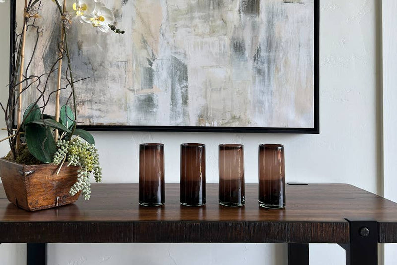 Handblown Mexican Highball Glasses - Tamarind