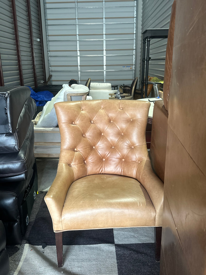 Leather Tufted Pottery Barn Chair