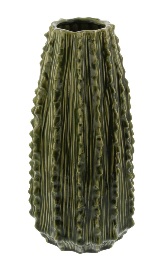 A-62195: CERAMIC CACTUS VASE 7"W, 14"H