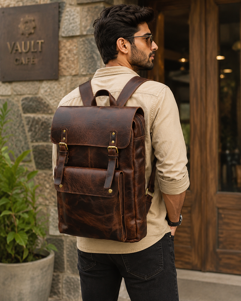 Handcrafted Vintage Genuine Buffalo Leather Backpacks