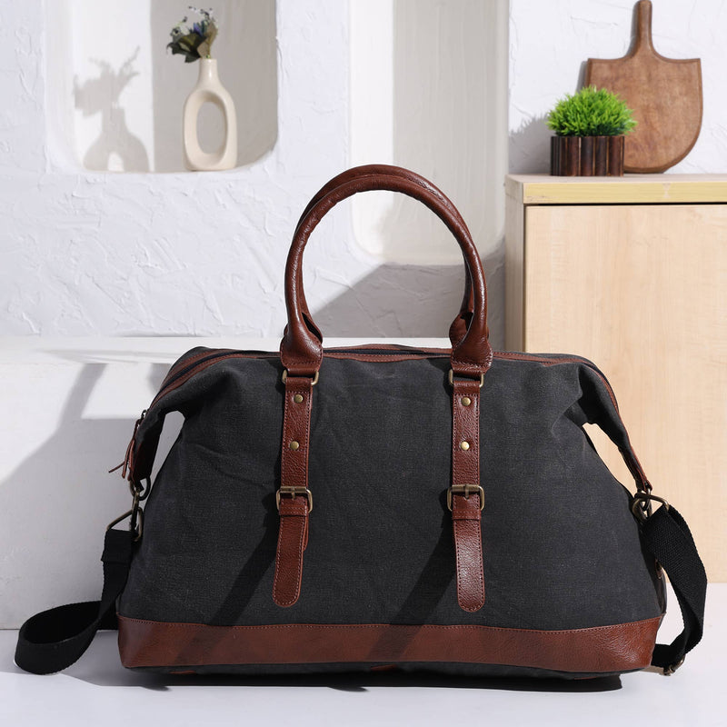 EXPLORER DUFFLE, NAVY  M-1842 (ORIGINAL LEATHER)