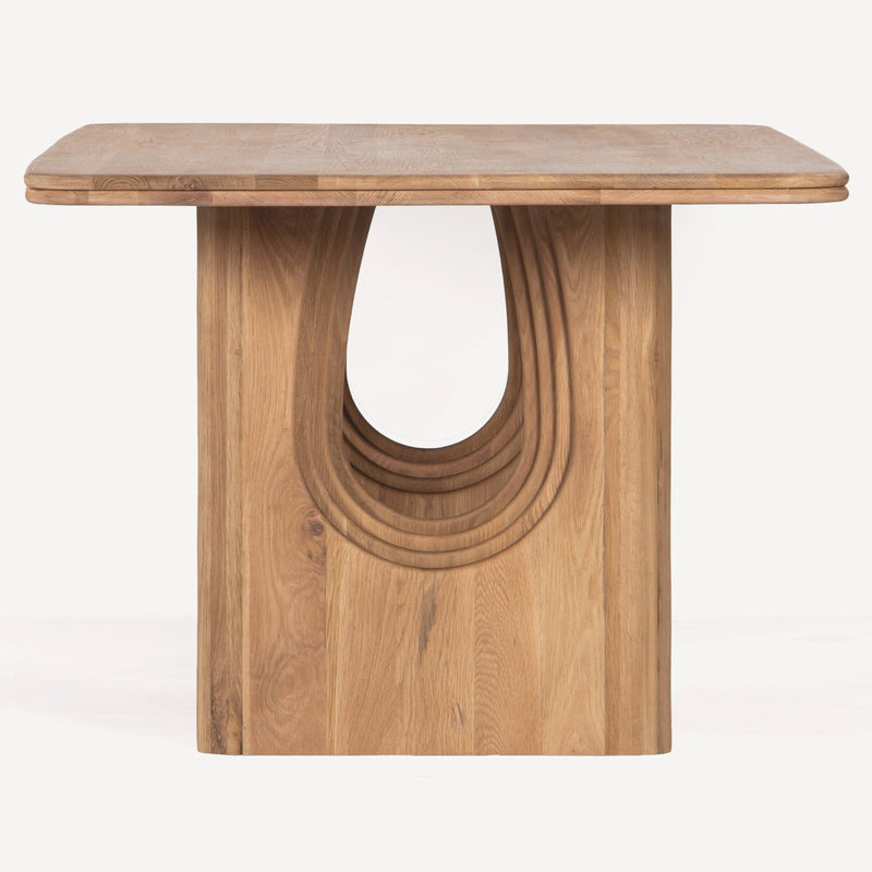Layered Solid Oak Dining Table