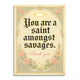 Saint Amongst Savages – Irreverent Thank You Card