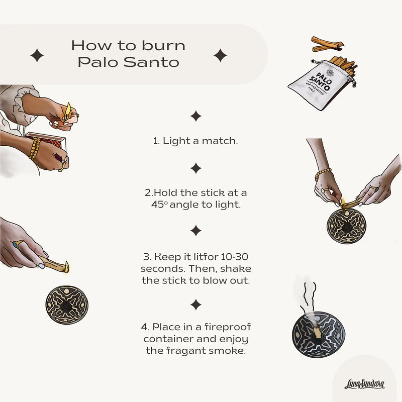 Peruvian Palo Santo Smudging Sticks | 8 Stick Pack