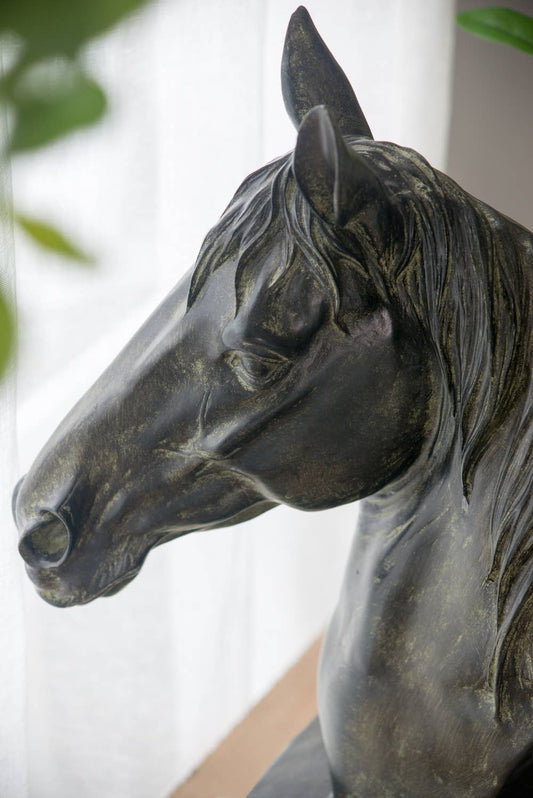13x6x16" Bronze Polyresin Horse Head Bust