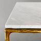 Marble and Hammered Brass Coffee Table