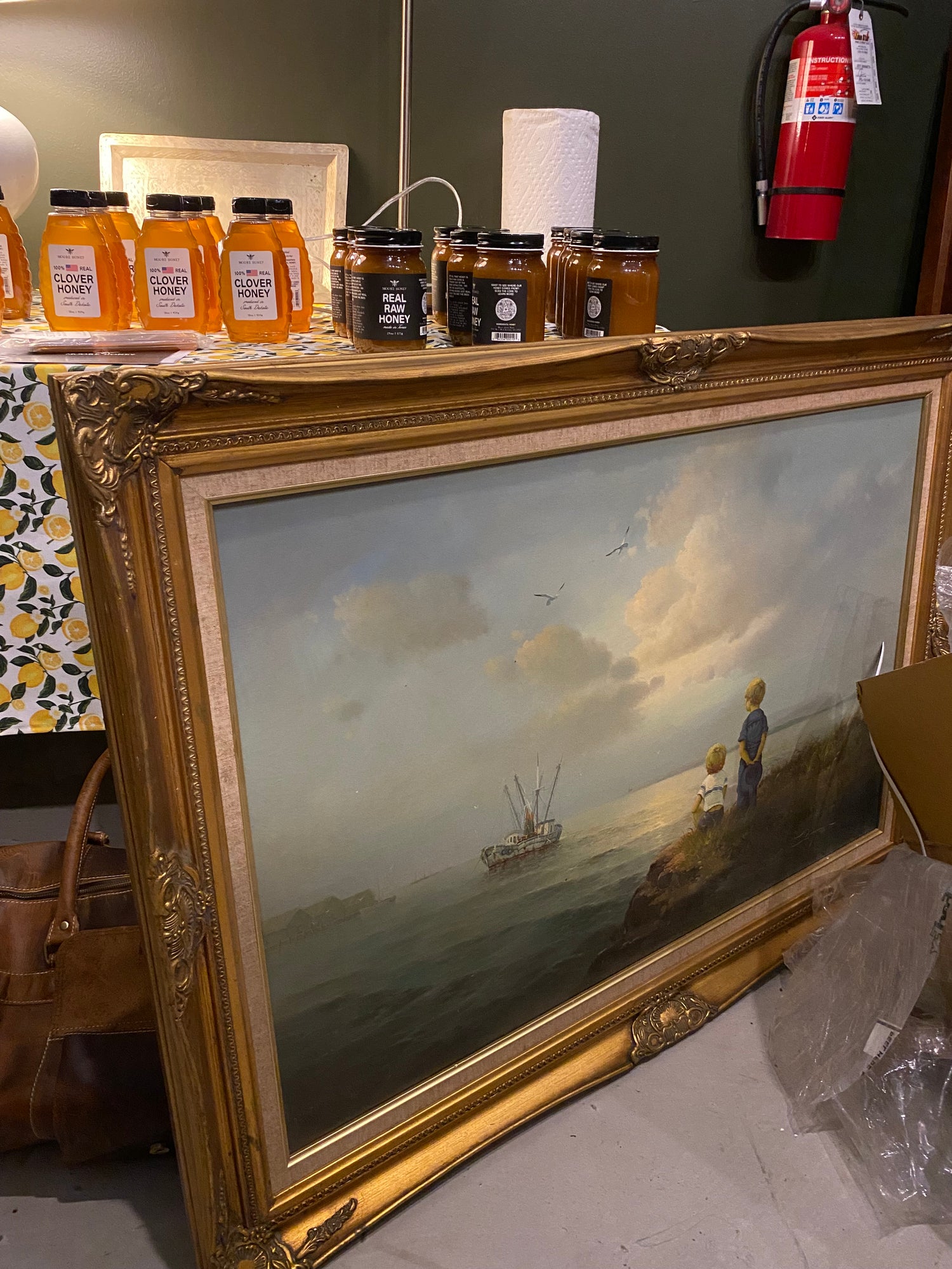 Painting of a Boy and a Ship