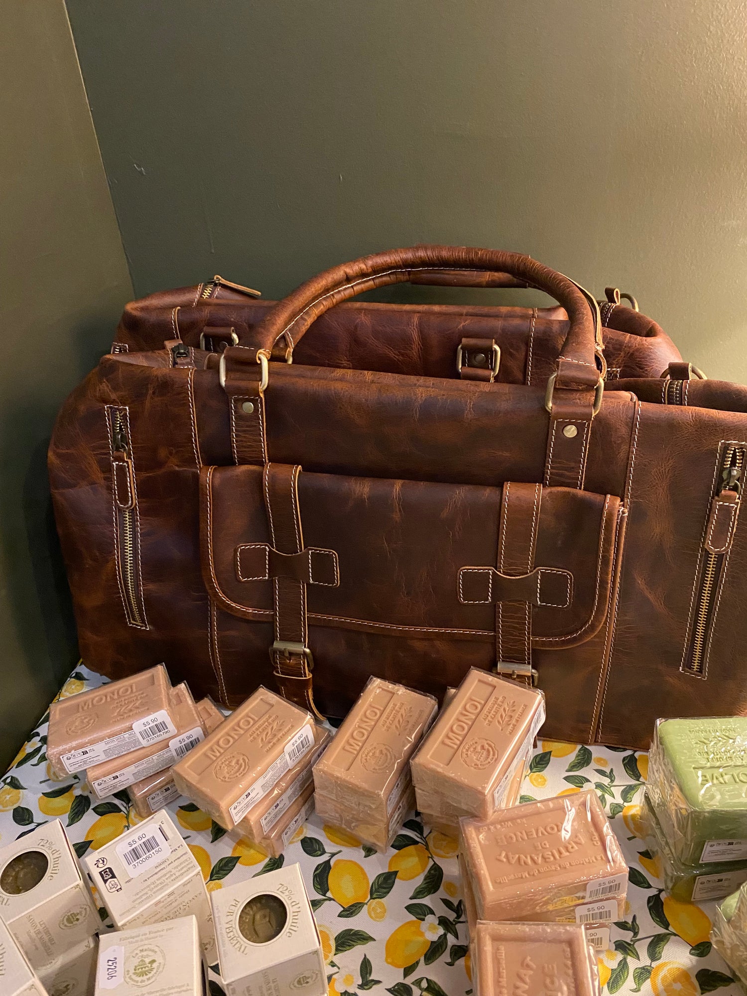Leather Bag w/ Big Pockets