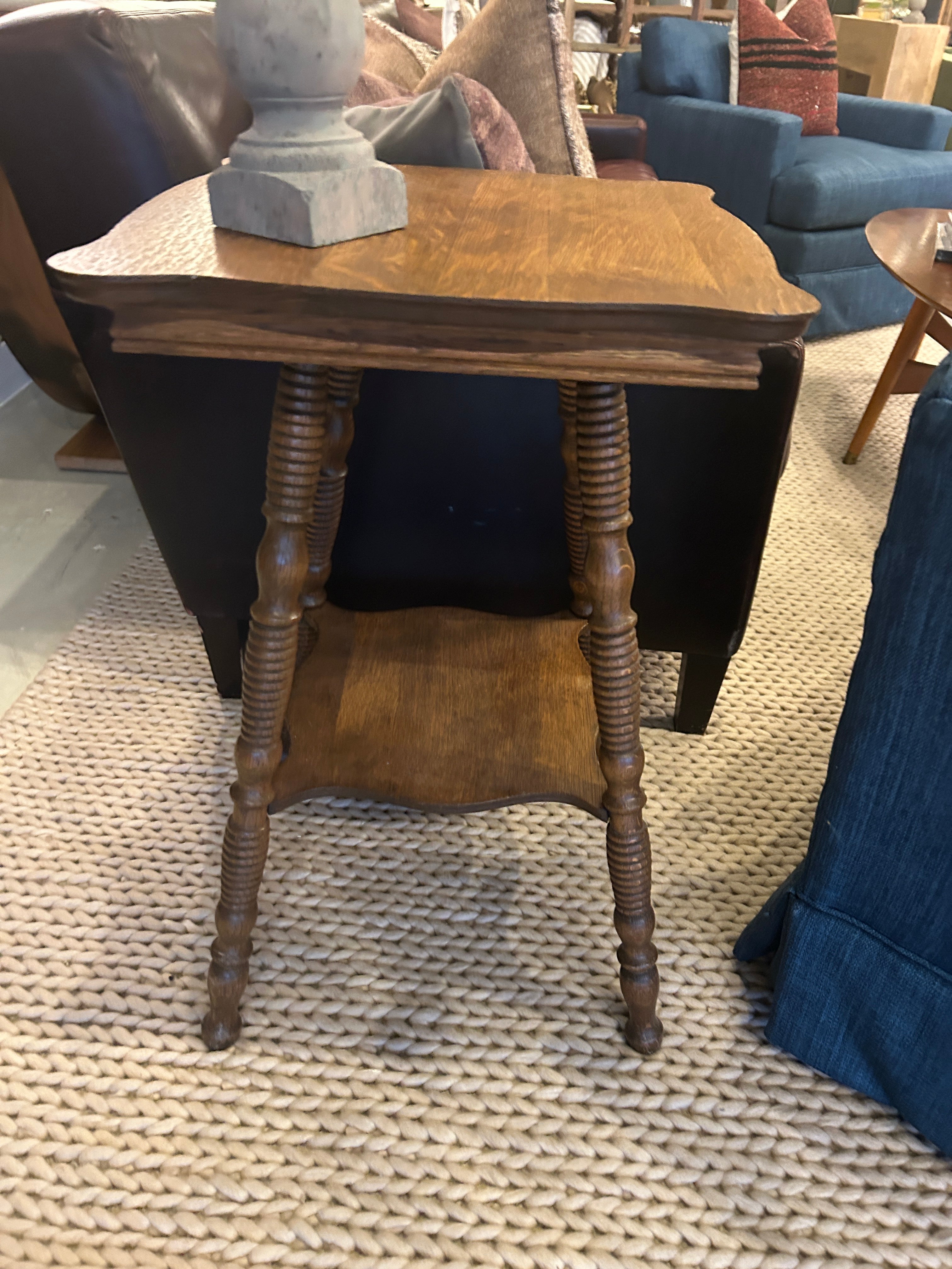 Antique Rolling Pin Side Table