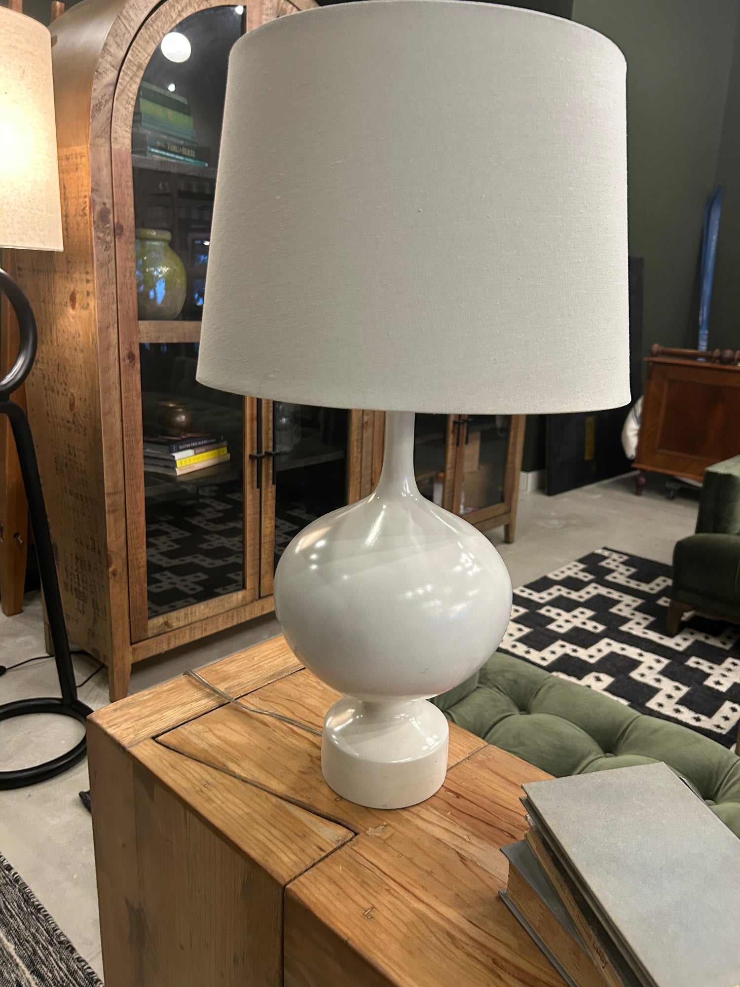 Mid-Century White Lamp