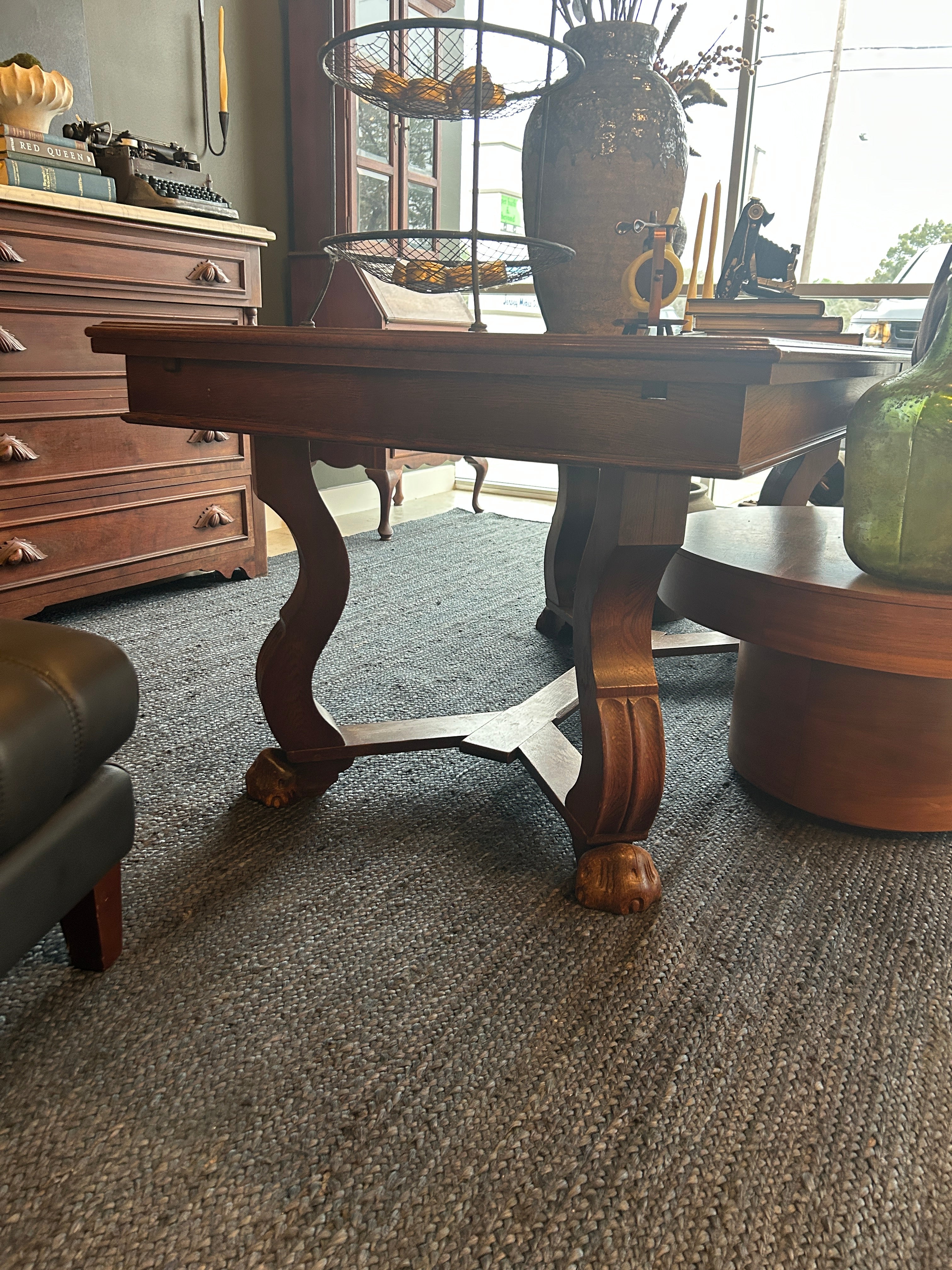 Antique Tiger Oak Table