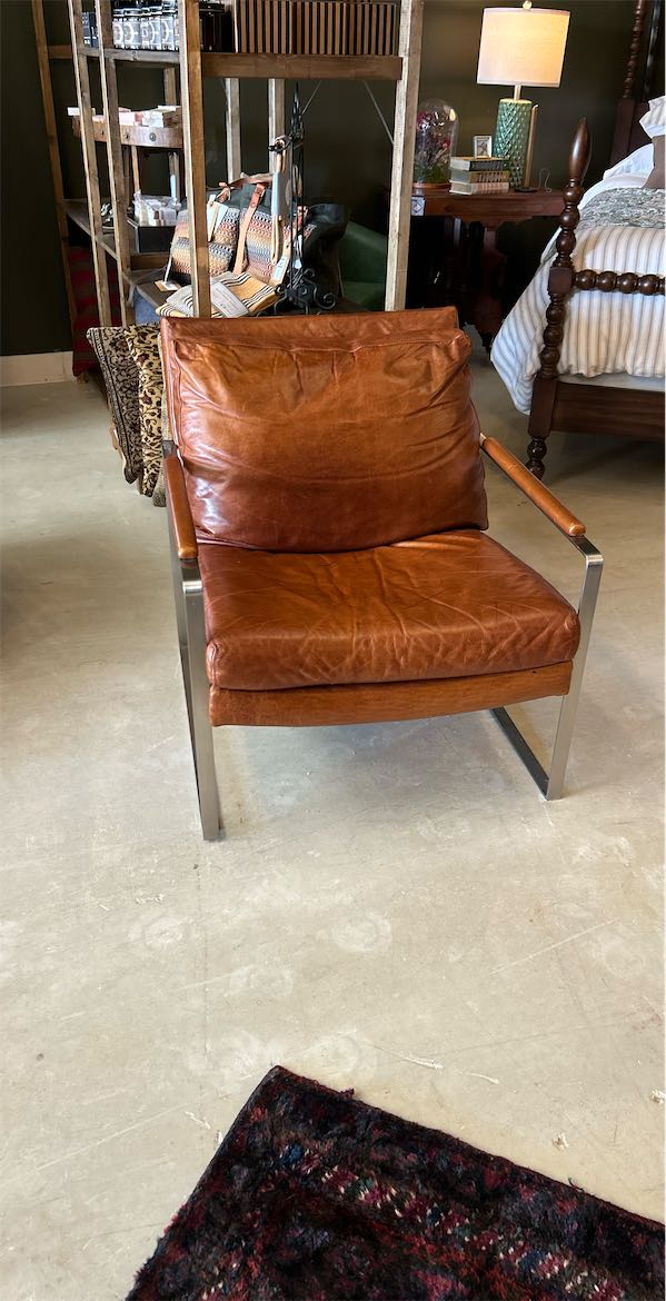 Leather Chair on Nickel