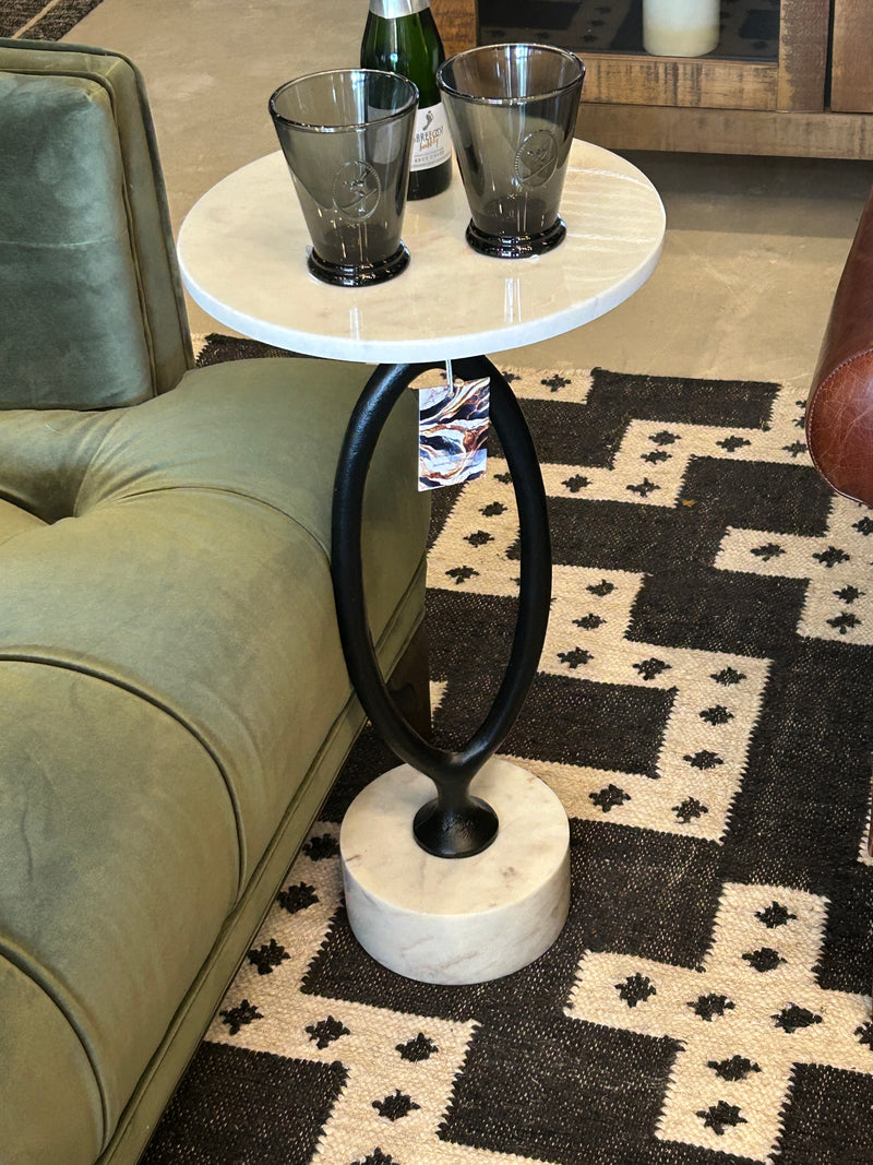 Marble and Black cocktail table