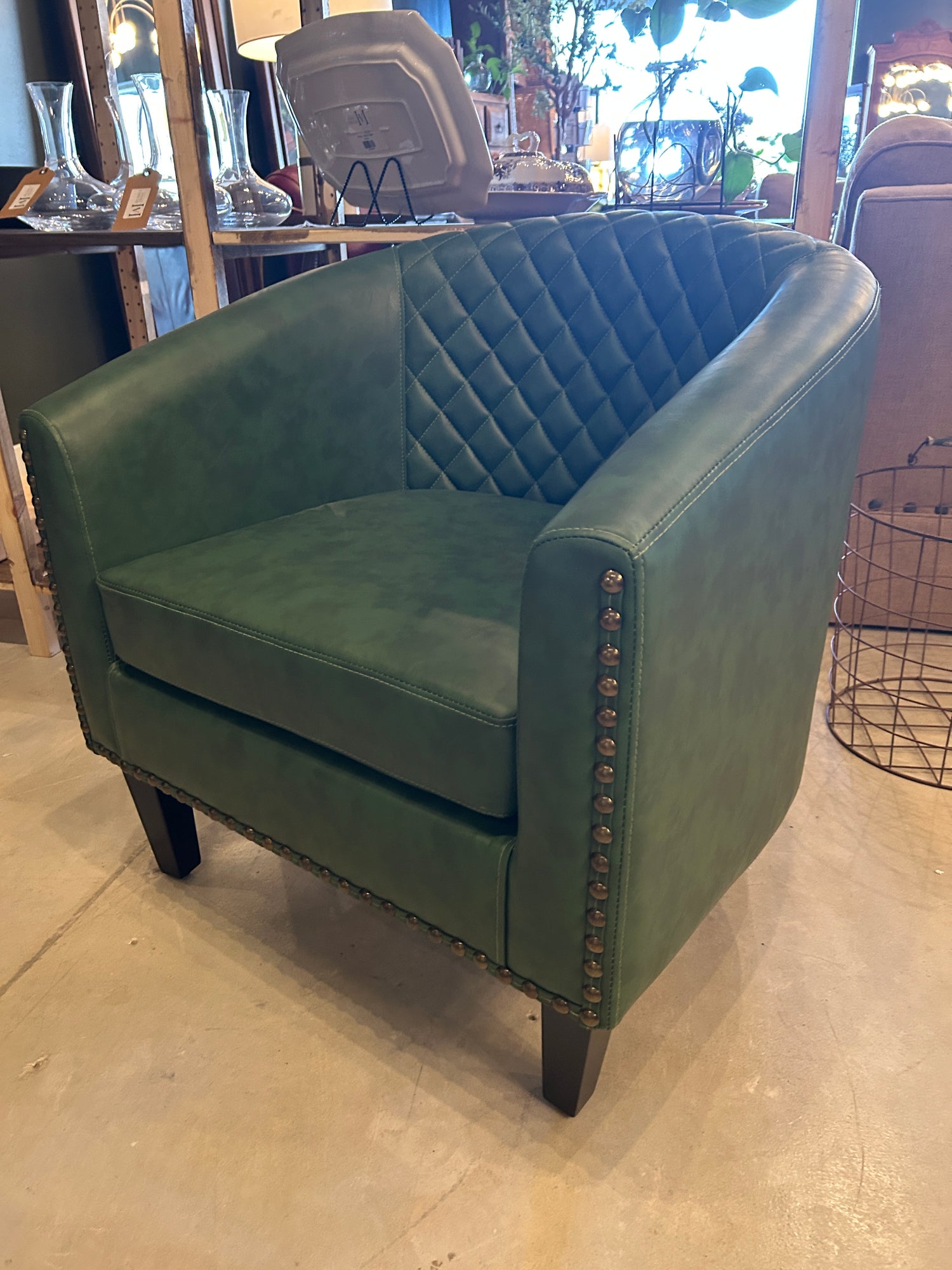 Green Chair, Vegan Leather