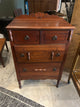 Vintage Solid Wood Chest with Carved Details