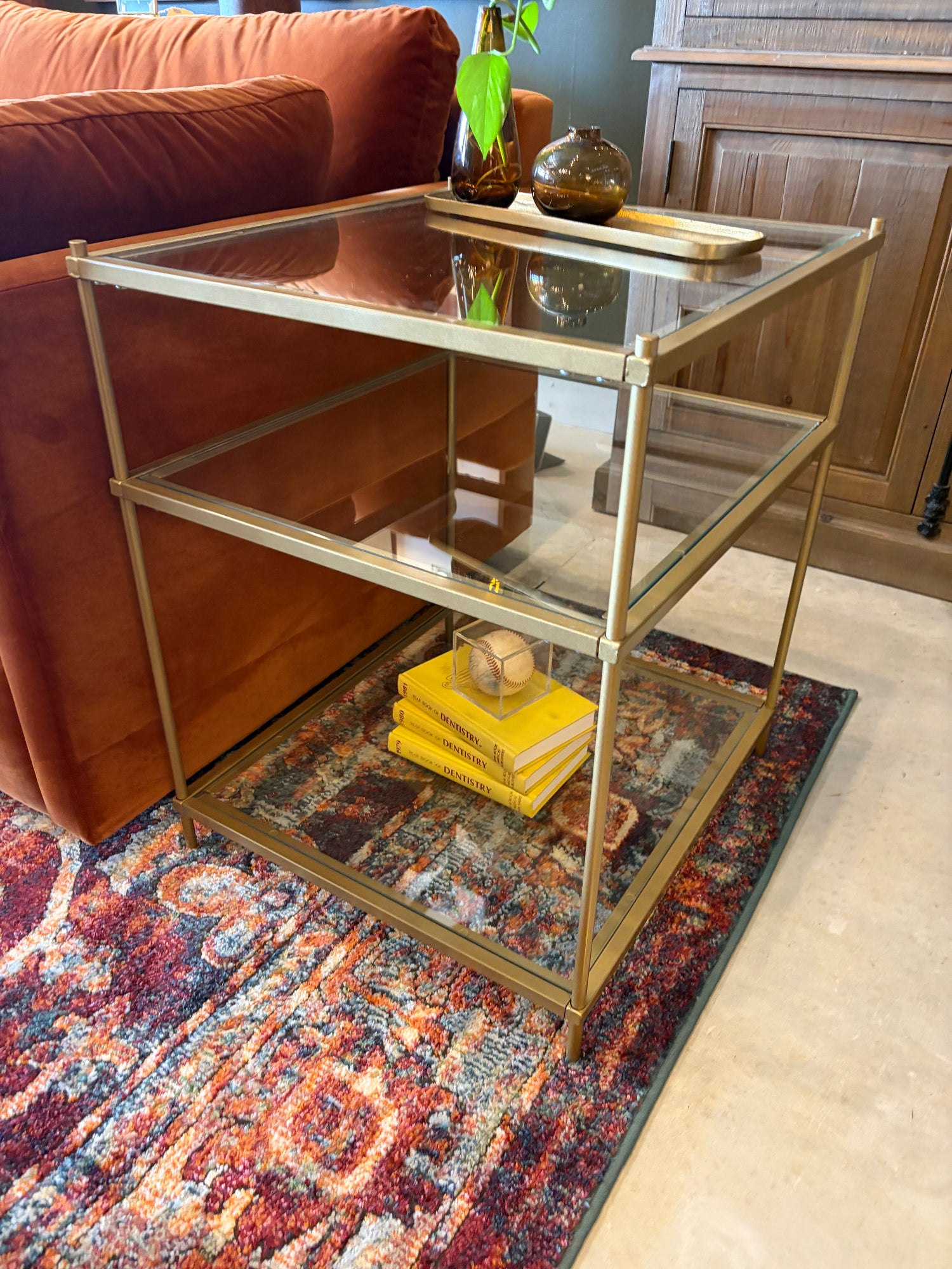 Gold End Table