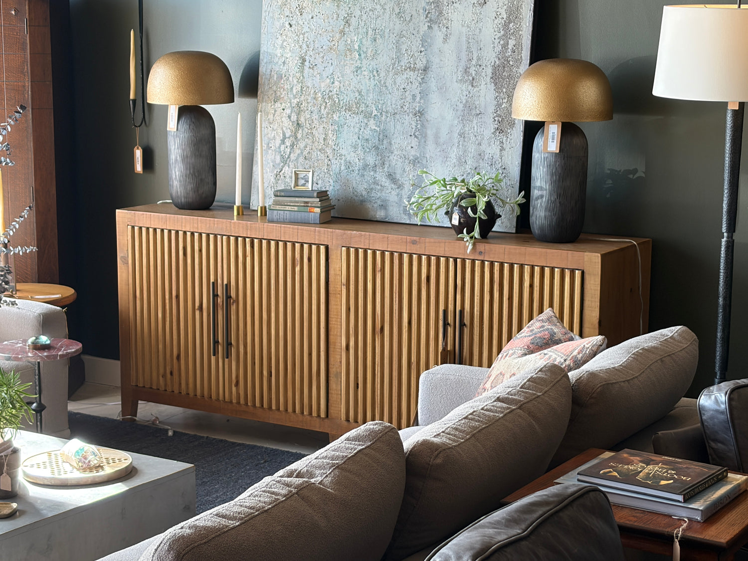 Fluted Door Hutch/Console