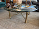 Antique Italian Brass/Glass Coffee Table