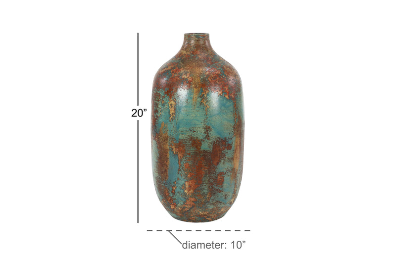 A-68675: TERRACOTTA VASE 10"W, 20"H