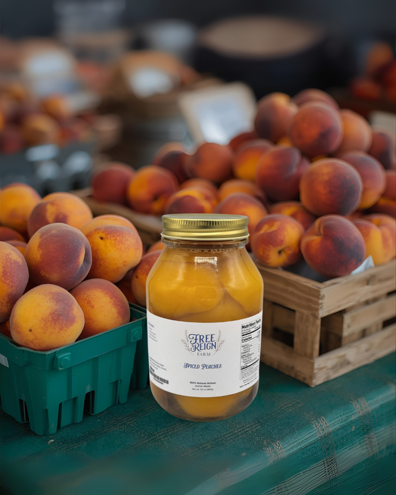 NEW Amish Made Spiced Peaches—All Natural.