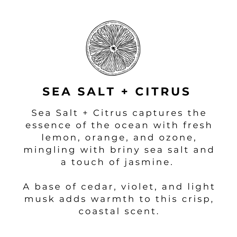 Sea Salt + Citrus  -16oz Amber Glass Soap-Handmade-Hand Wash