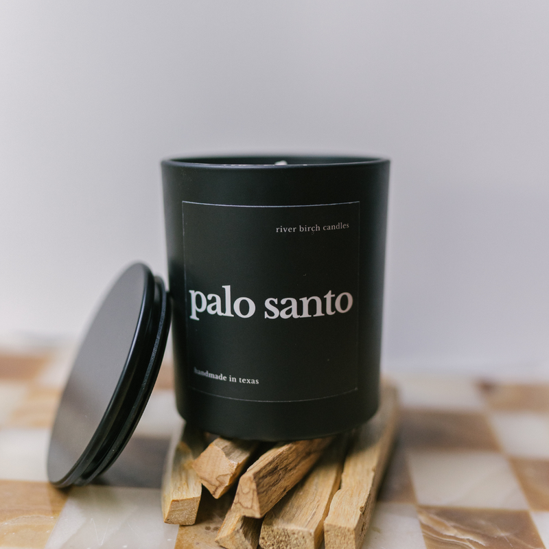 10 oz Palo Santo - Black Matte  - Soy Candle