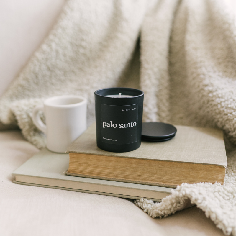10 oz Palo Santo - Black Matte  - Soy Candle