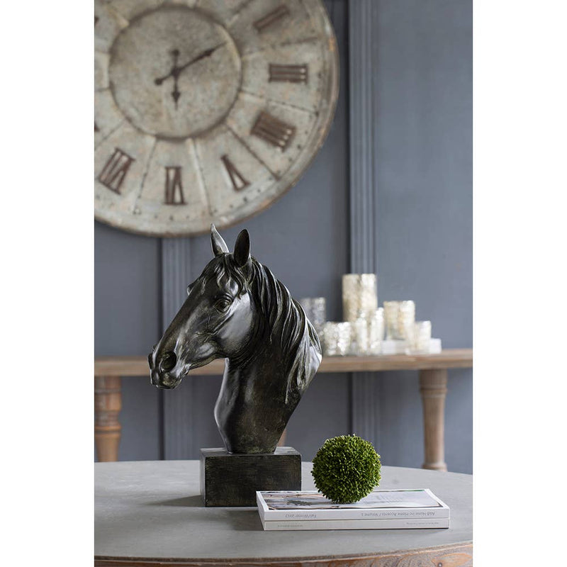 13x6x16" Bronze Polyresin Horse Head Bust
