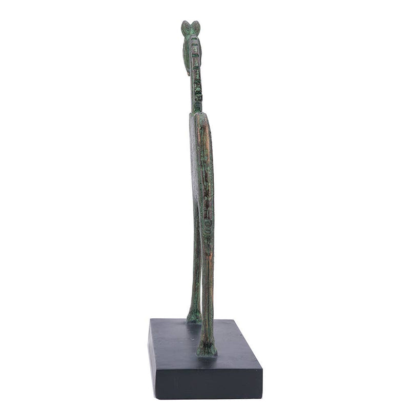 8.5x4x14" Horse Sculpture On Stand - Green/Bronze