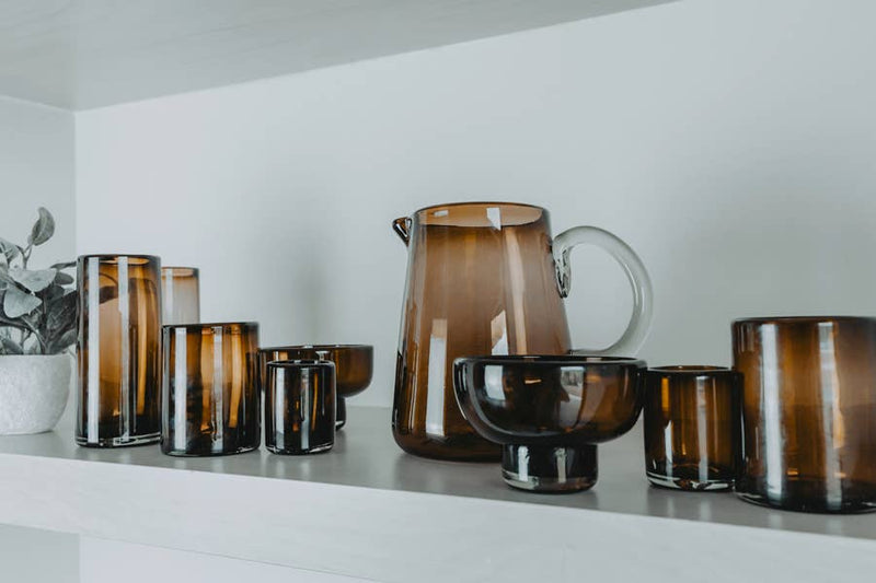 Handblown Mexican Highball Glasses - Tamarind